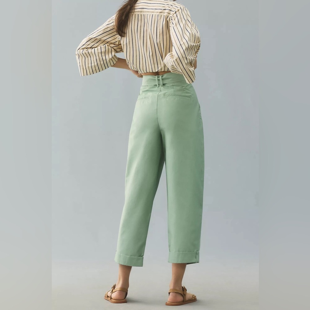 NWT Anthropologie Maeve Belted Tapered Pants, Size 2 - Picture 3 of 8